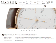 Tablet Screenshot of masterwatchmaking.com.au